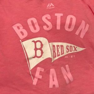 Boston Red Sox pink t shirt